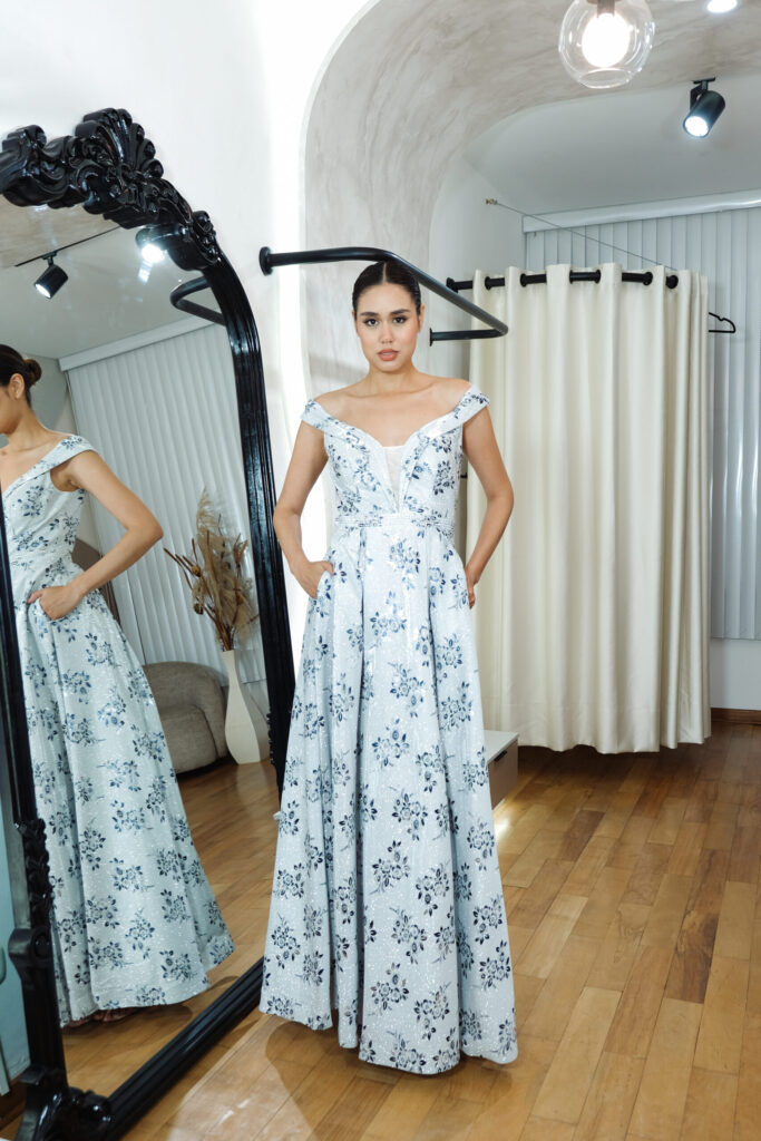 VESTIDO DE GALA AZUL CIELO MELISSA